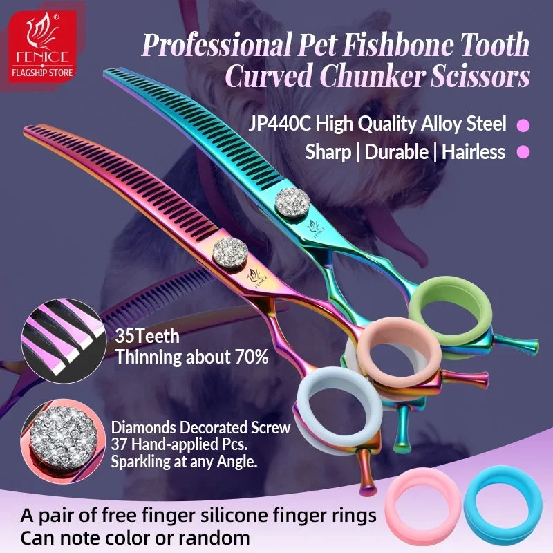 Fenice Curved Pet Grooming Chunker