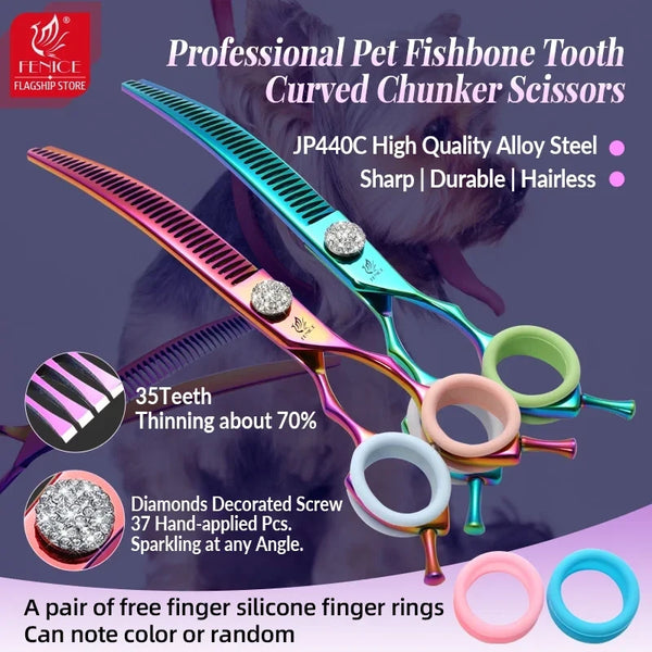Fenice Curved Pet Grooming Chunker