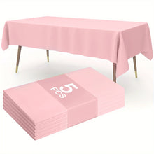 Solid Pink Plastic Tablecloth