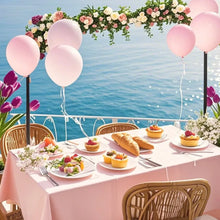 Solid Pink Plastic Tablecloth