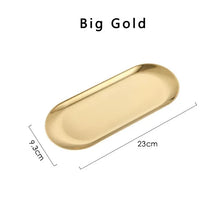 Gold Stainless Steel Dessert Tray
