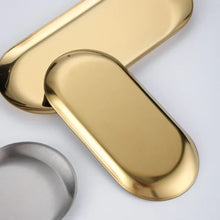Gold Stainless Steel Dessert Tray