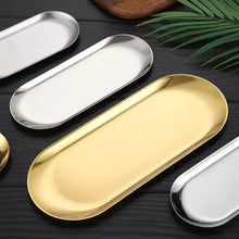 Gold Stainless Steel Dessert Tray