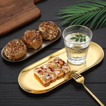 Gold Stainless Steel Dessert Tray