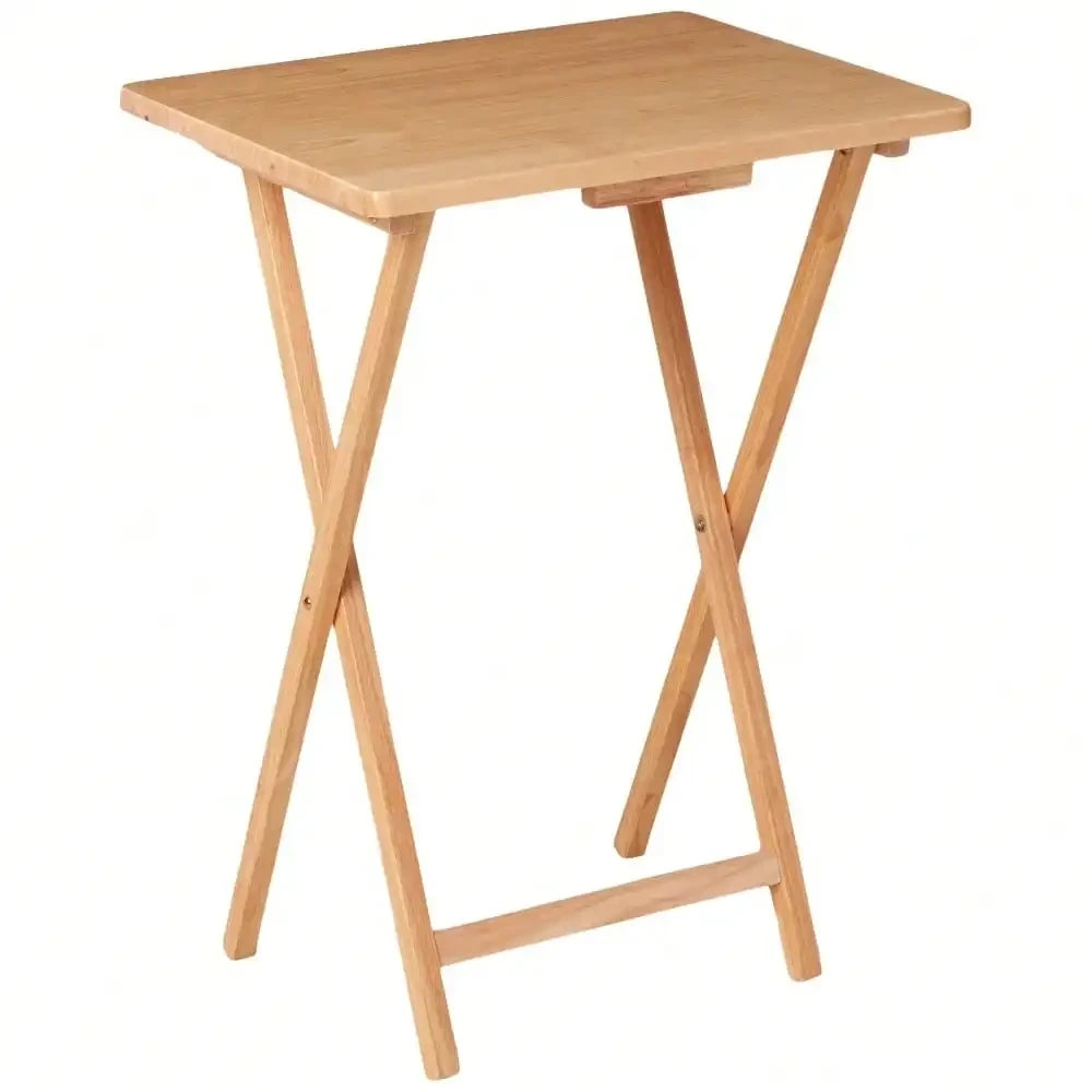 Natural Rubberwood Folding Laptop Tray