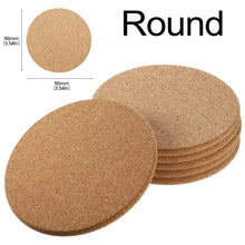 Natural Round Cork Coasters