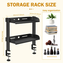 Adjustable Clamp-On Desk Shelf