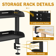 Adjustable Clamp-On Desk Shelf