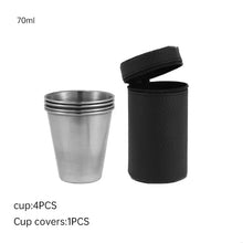 Portable Stainless Steel Shot Cup Set