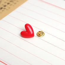 Red Heart Resin Brooch