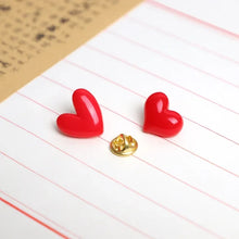 Red Heart Resin Brooch