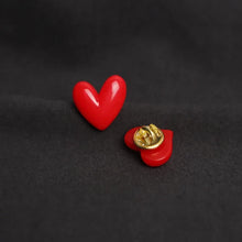 Red Heart Resin Brooch
