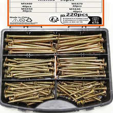M5 Flat Head Wood Screw Set