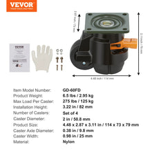 SucceBuy Adjustable Workbench Casters