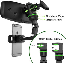 Adjustable Car Rearview Mirror Phone Mount