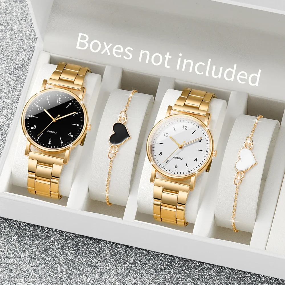 Minimalist Arabic Dial Wristwatch Set