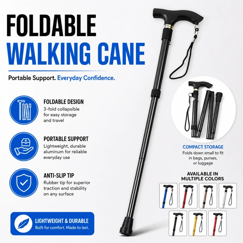 Foldable Adjustable Walking Cane
