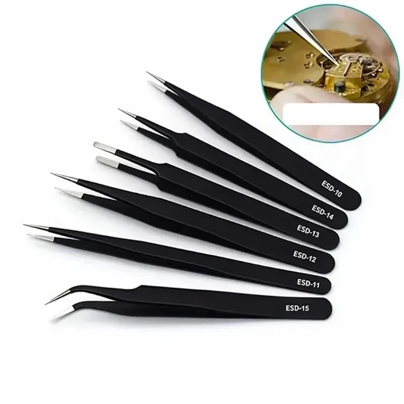Precision Long Anti-Static Tweezers