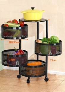 Foldable Rolling Kitchen Cart