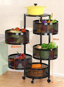 Foldable Rolling Kitchen Cart