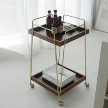Vintage Wooden Rolling Kitchen Cart