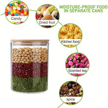 Glass Storage Jar with Airtight Bamboo Lid