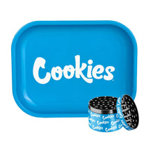 Metal Herb Rolling Tray and Grinder Set