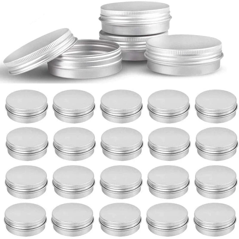 Round Aluminum Candle Tins