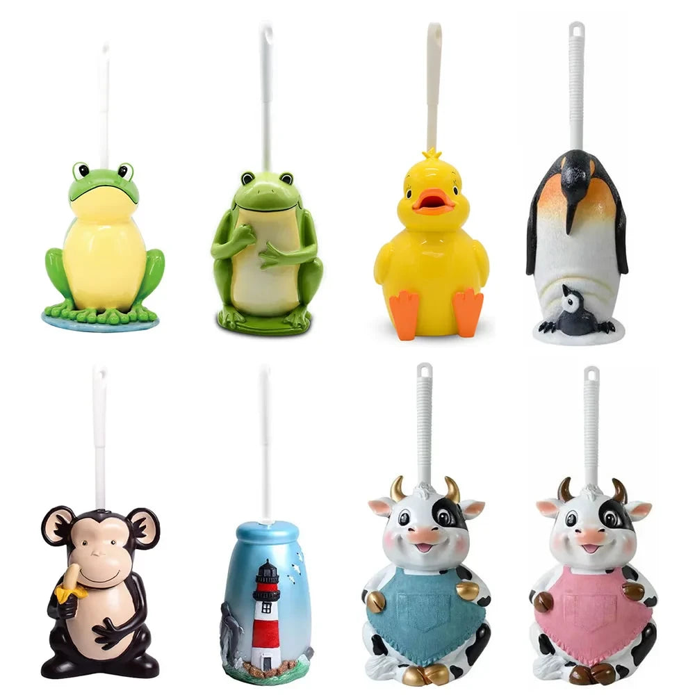 Cartoon Frog Toilet Brush Holder