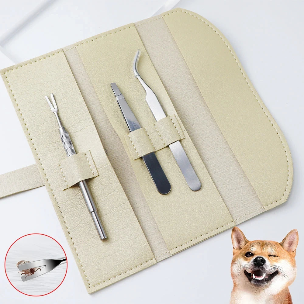 Stainless Steel Tick and Flea Removal Tool Set