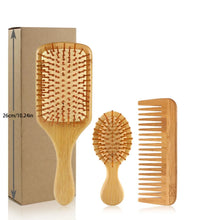 Bamboo Hair Brush and Comb Set