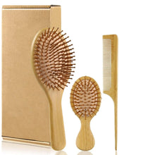 Bamboo Hair Brush and Comb Set
