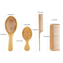 Bamboo Hair Brush and Comb Set