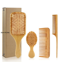 Bamboo Hair Brush and Comb Set