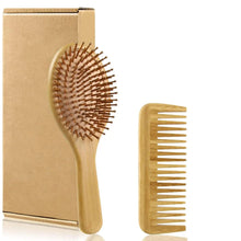 Bamboo Hair Brush and Comb Set