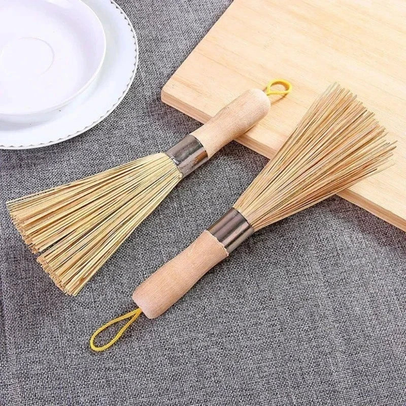Long Handle Bamboo Wok Brush