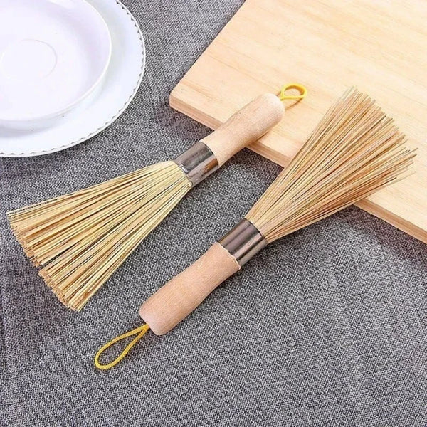 Long Handle Bamboo Wok Brush