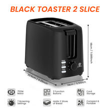 SUPERLEX Toaster 2 Slice Wide Slot 6 Modes Automatic Breakfast Machine 3-Buttons Small Stainless Steel Bread Toaster
