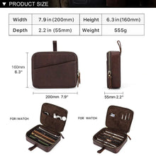 Estuche de lujo CONTACT'S FAMILY para 6 relojes, caja de almacenamiento, organizador de viaje portátil para correas de reloj, estuche para herramientas y accesorios