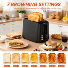 SUPERLEX Toaster 2 Slice Wide Slot 6 Modes Automatic Breakfast Machine 3-Buttons Small Stainless Steel Bread Toaster