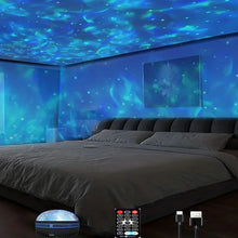 Galaxy Star Projector Night Light with Ocean Wave Effects for Bedroom Decor