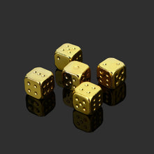 New Metal Dice  Gold/Sliver Color High Quality 6 Sided Dice For Club/Party/Family Games 13mm