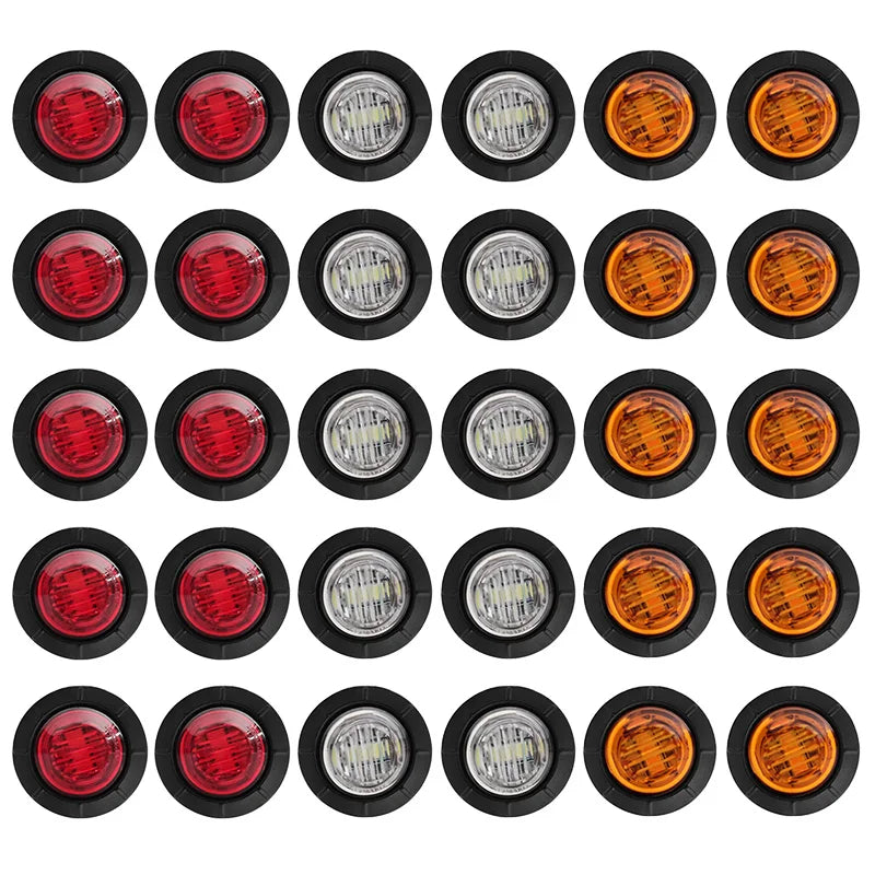 Luz de posición lateral LED DRL 12V 24V para camión, auto, tráiler, autobús, luz trasera de freno, accesorios para camión, luces traseras