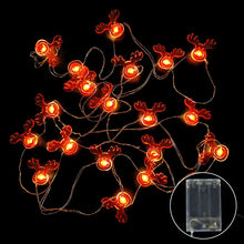 2 Meters Christmas LED Light Decorations Santa Claus Elk Christmas Tree Snowflakes Snowman Ornament Garland Glowing In the Dark