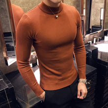 Turtleneck Men Fashion Autumn Winter Knitwear Long Sleeve Sweaters For Men Clothing Slim Fit Casual Pull Homme Pullovers HotSale