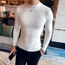 Turtleneck Men Fashion Autumn Winter Knitwear Long Sleeve Sweaters For Men Clothing Slim Fit Casual Pull Homme Pullovers HotSale