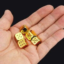 New Metal Dice  Gold/Sliver Color High Quality 6 Sided Dice For Club/Party/Family Games 13mm