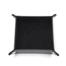 Foldable Storage Box Dice Tray PU Leather Folding Key Coin Storage Square Tray Dice Game for RPG DnD Table Board Games