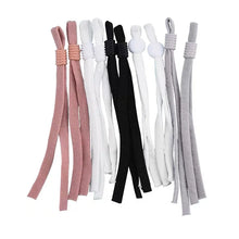 100PCS Adjustable Black White Face Mask Silicone Button Cord Locks Elastic Band Stop Drawstring Accessories DIY Spiral Buttons