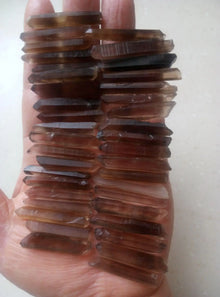 30PCS Lot tiny Natural Smokey Quartz Crystal Points Wand Smoky 50-60g